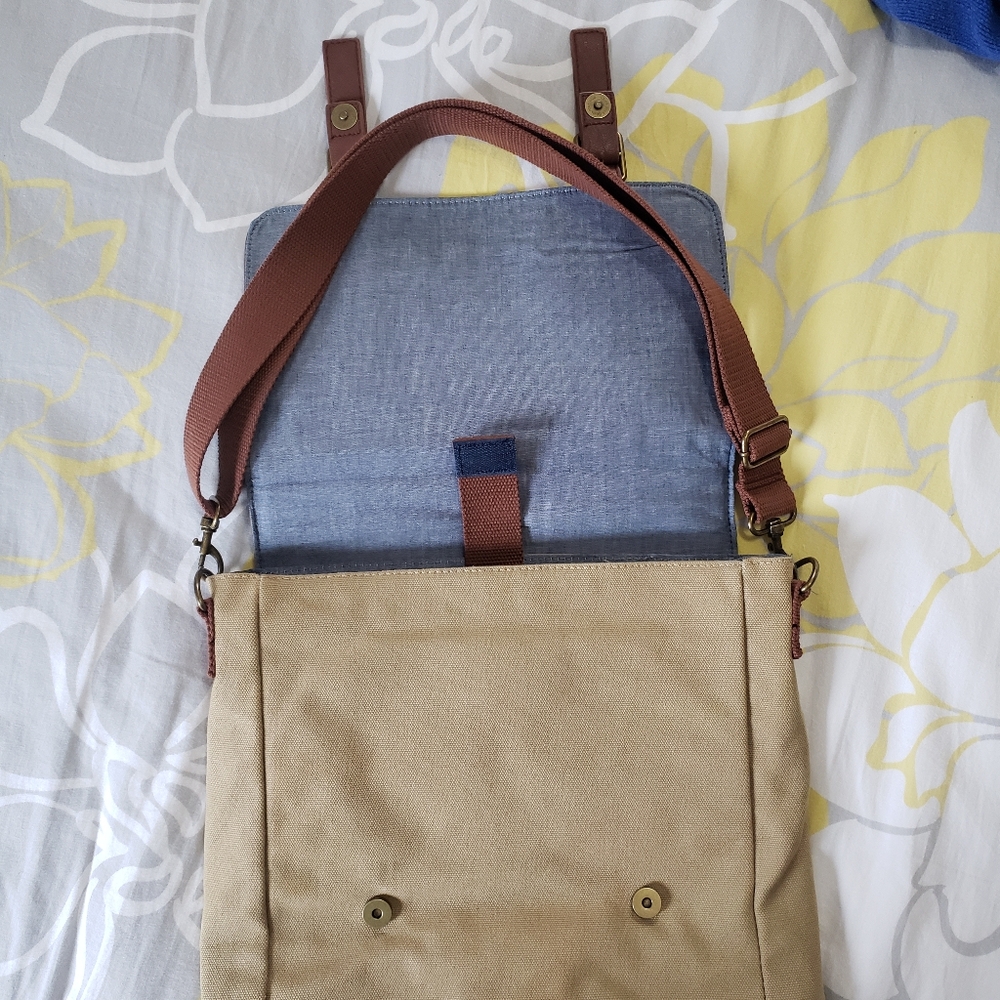 Brown and Tan Men's Bag - Picture 6 of 11
